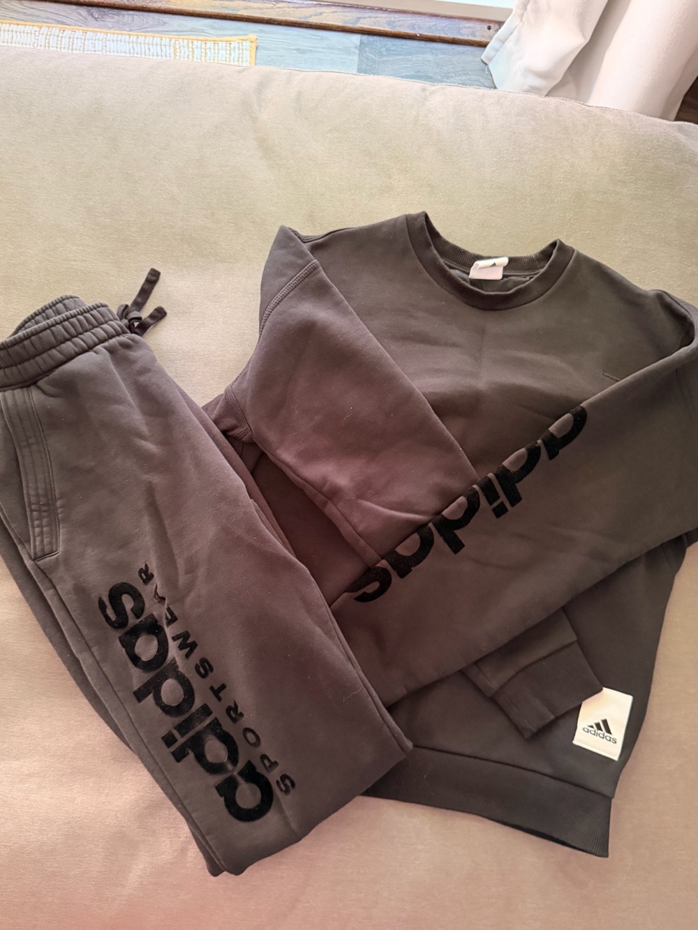 adidas Black Men's Sweatshirt and Joggers Set